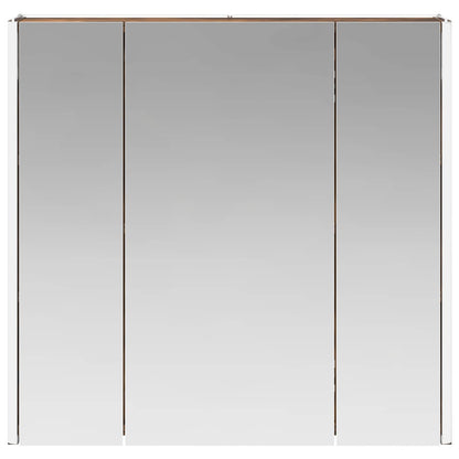 vidaXL Bathroom Mirror Cabinet Smoked Oak 63.5 x 15.5 x 60.5 cm