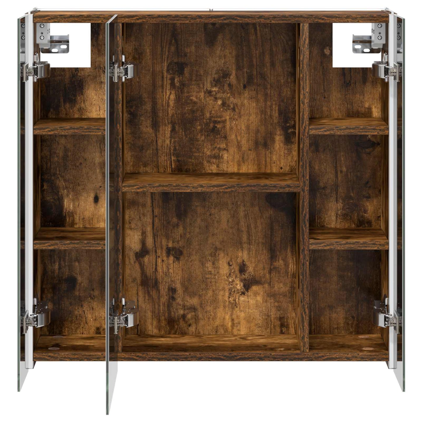 vidaXL Bathroom Mirror Cabinet Smoked Oak 63.5 x 15.5 x 60.5 cm