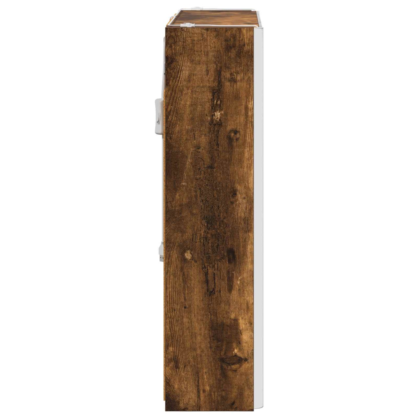 vidaXL Bathroom Mirror Cabinet Smoked Oak 63.5 x 15.5 x 60.5 cm