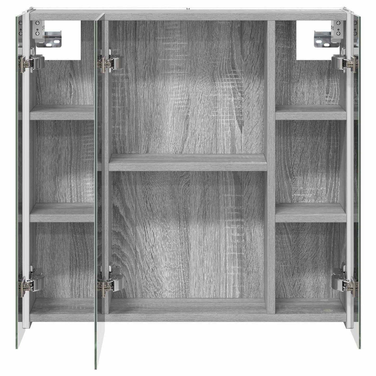 vidaXL Bathroom Mirror Cabinet Grey Sonoma 63.5 x 15.5 x 60.5 cm