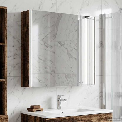 vidaXL Bathroom Mirror Cabinet Old Wood 63.5 x 15.5 x 60.5 cm
