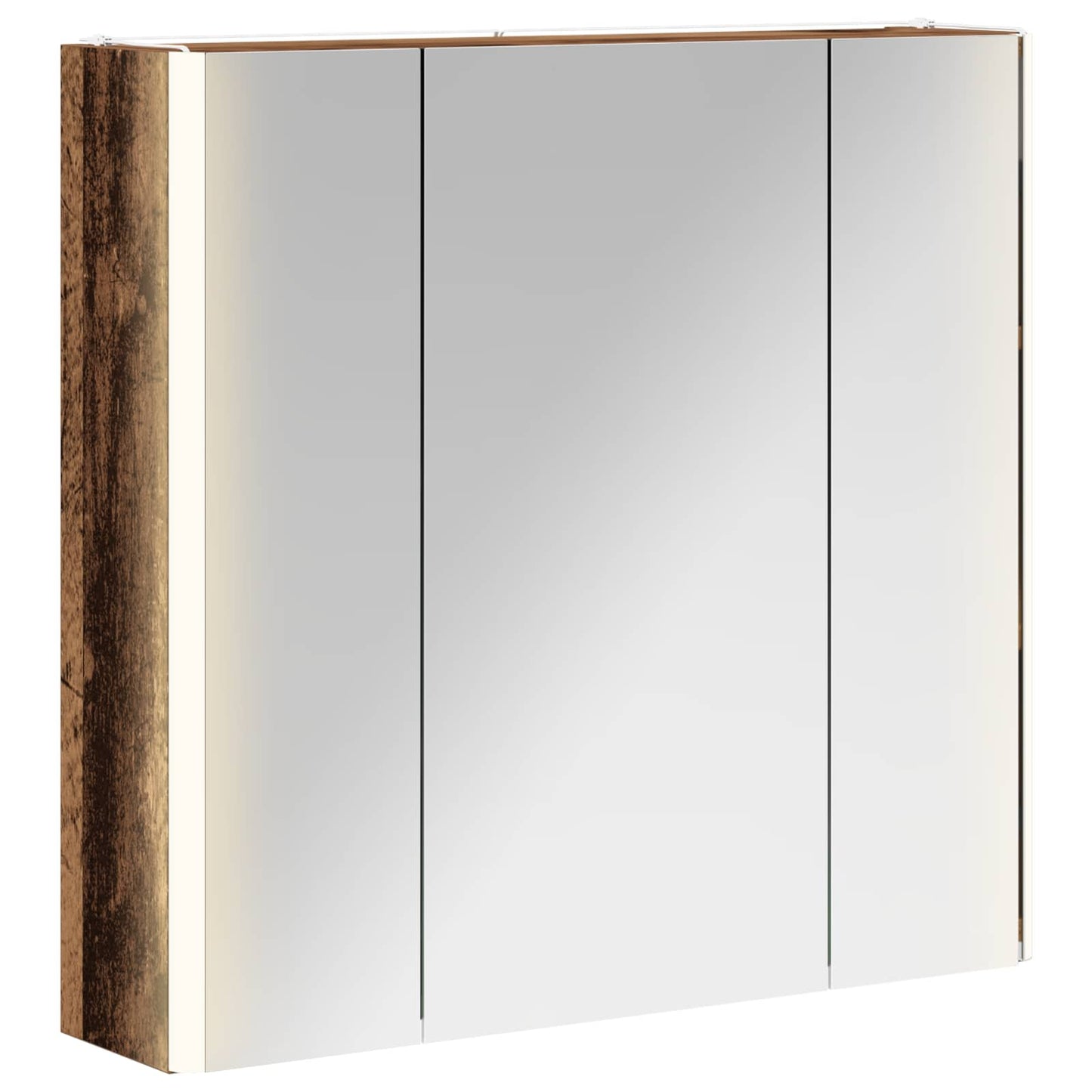 vidaXL Bathroom Mirror Cabinet Old Wood 63.5 x 15.5 x 60.5 cm