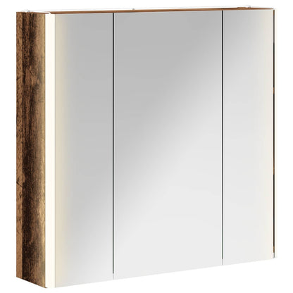 vidaXL Bathroom Mirror Cabinet Old Wood 63.5 x 15.5 x 60.5 cm