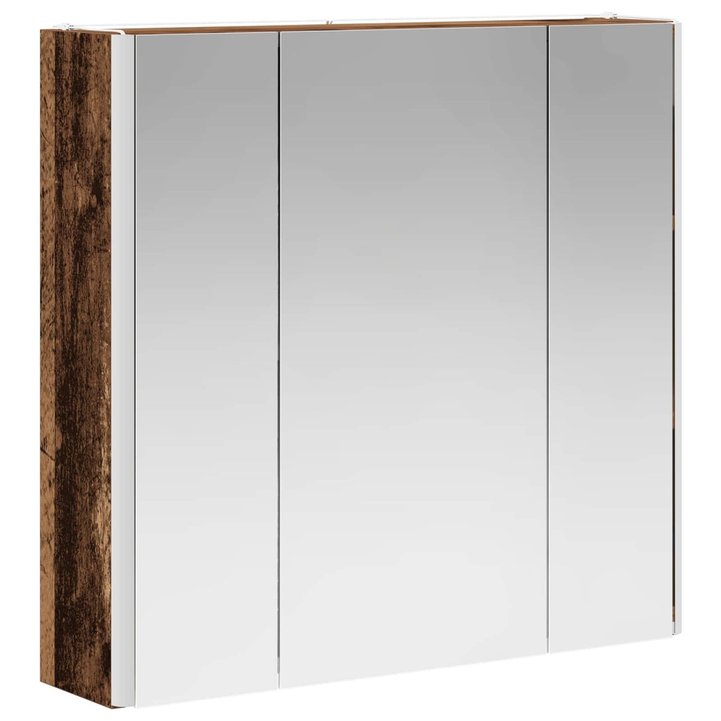 vidaXL Bathroom Mirror Cabinet Old Wood 63.5 x 15.5 x 60.5 cm