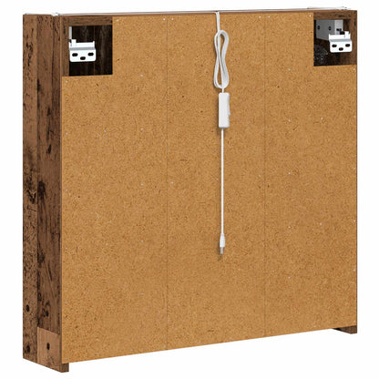 vidaXL Bathroom Mirror Cabinet Old Wood 63.5 x 15.5 x 60.5 cm