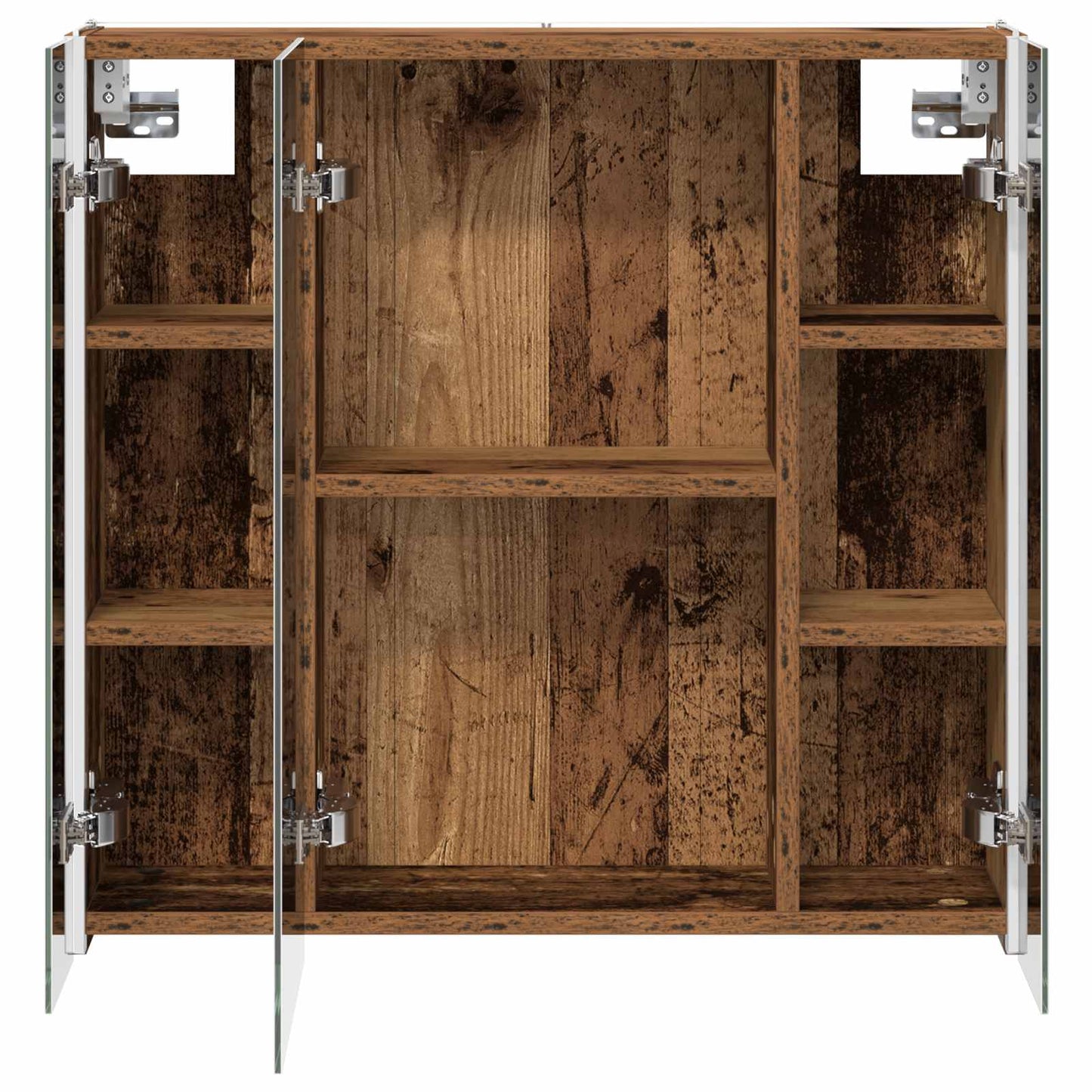 vidaXL Bathroom Mirror Cabinet Old Wood 63.5 x 15.5 x 60.5 cm