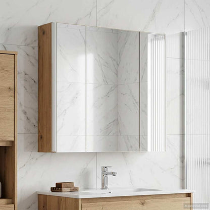 vidaXL Bathroom Mirror Cabinet Artisian Oak 63.5 x 15.5 x 60.5 cm