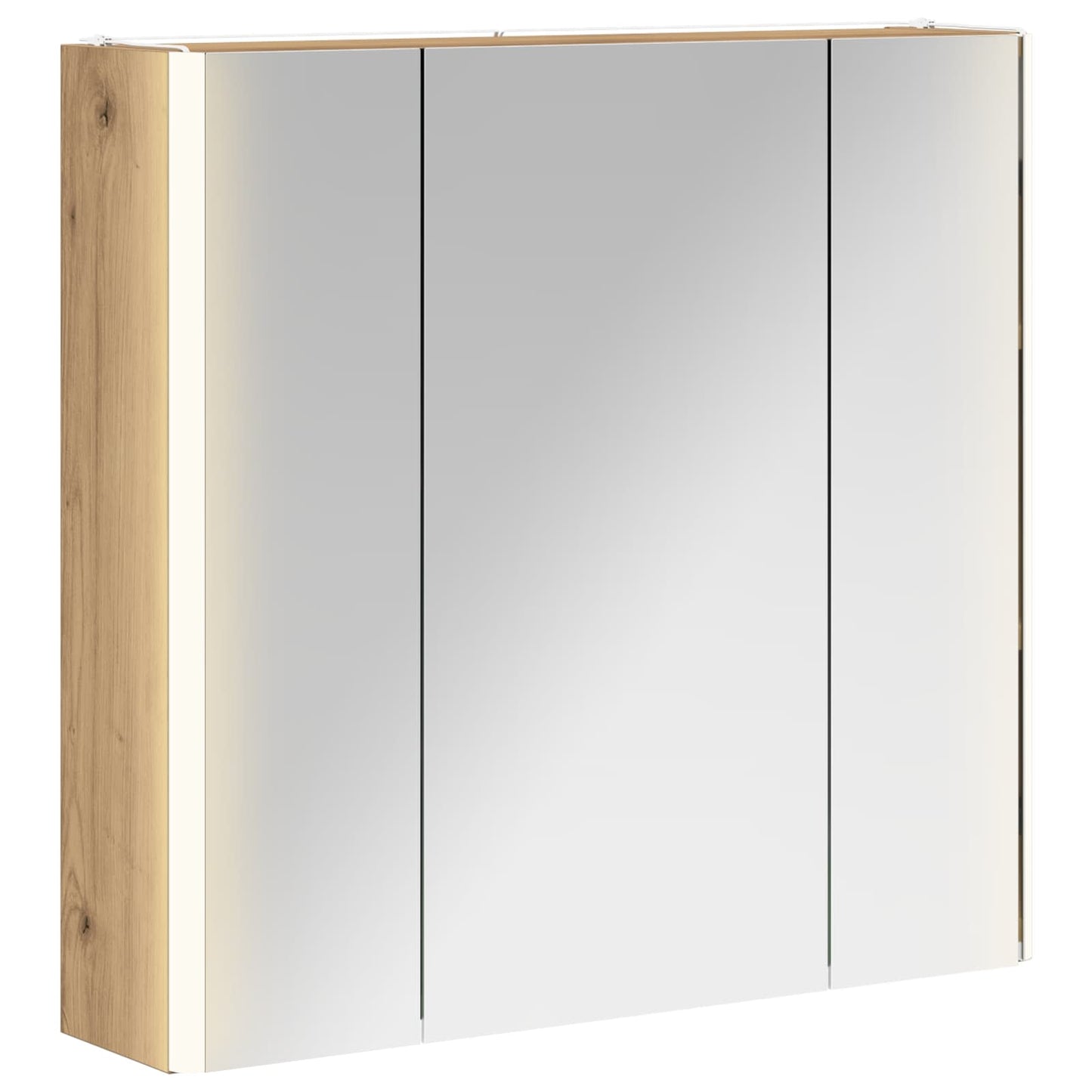 vidaXL Bathroom Mirror Cabinet Artisian Oak 63.5 x 15.5 x 60.5 cm