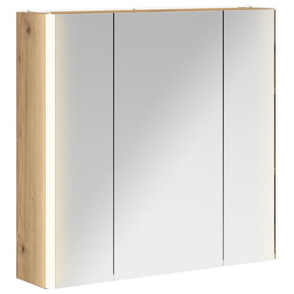 vidaXL Bathroom Mirror Cabinet Artisian Oak 63.5 x 15.5 x 60.5 cm