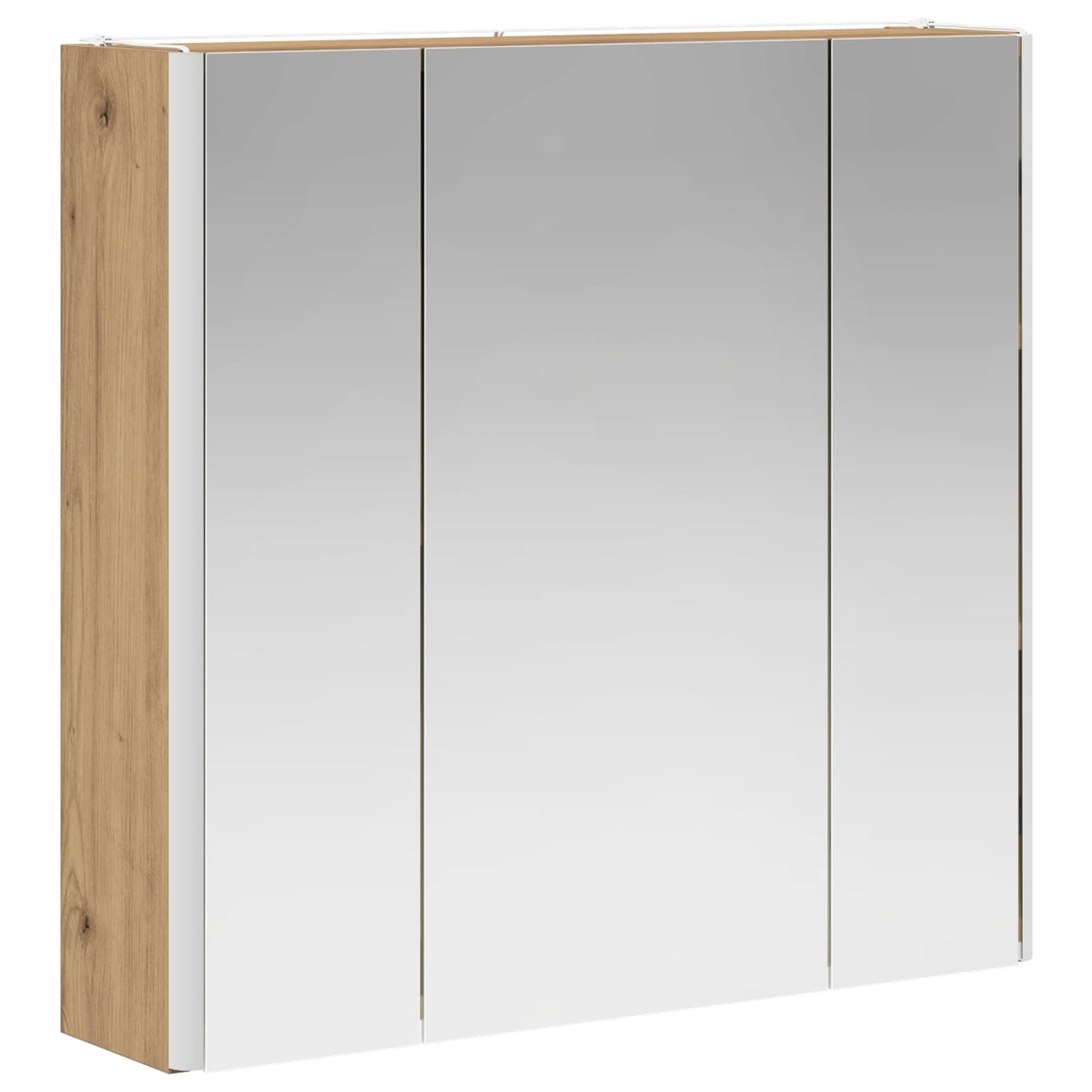 vidaXL Bathroom Mirror Cabinet Artisian Oak 63.5 x 15.5 x 60.5 cm