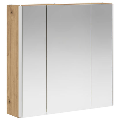 vidaXL Bathroom Mirror Cabinet Artisian Oak 63.5 x 15.5 x 60.5 cm