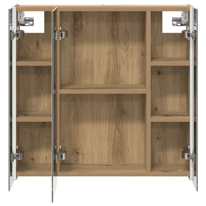 vidaXL Bathroom Mirror Cabinet Artisian Oak 63.5 x 15.5 x 60.5 cm