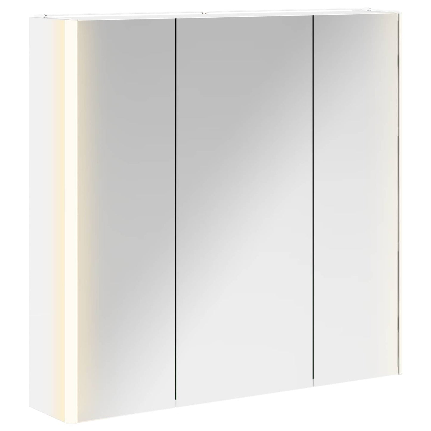 vidaXL Bathroom Mirror Cabinet with Shelf White 73.5 x 15.5 x 70 cm