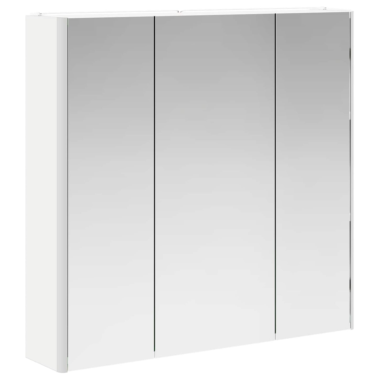 vidaXL Bathroom Mirror Cabinet with Shelf White 73.5 x 15.5 x 70 cm