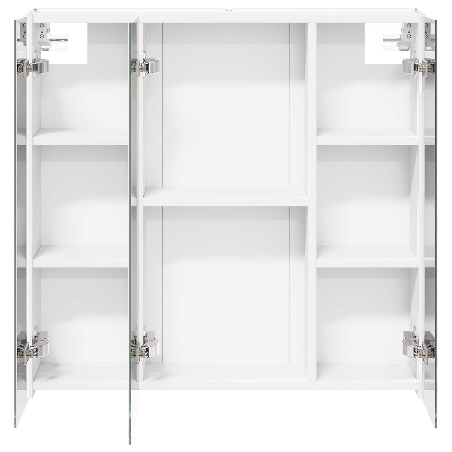 vidaXL Bathroom Mirror Cabinet with Shelf White 73.5 x 15.5 x 70 cm
