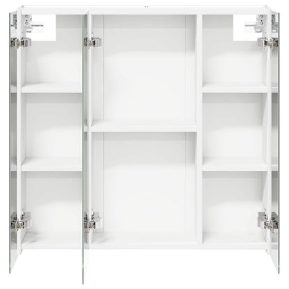 vidaXL Bathroom Mirror Cabinet with Shelf White 73.5 x 15.5 x 70 cm