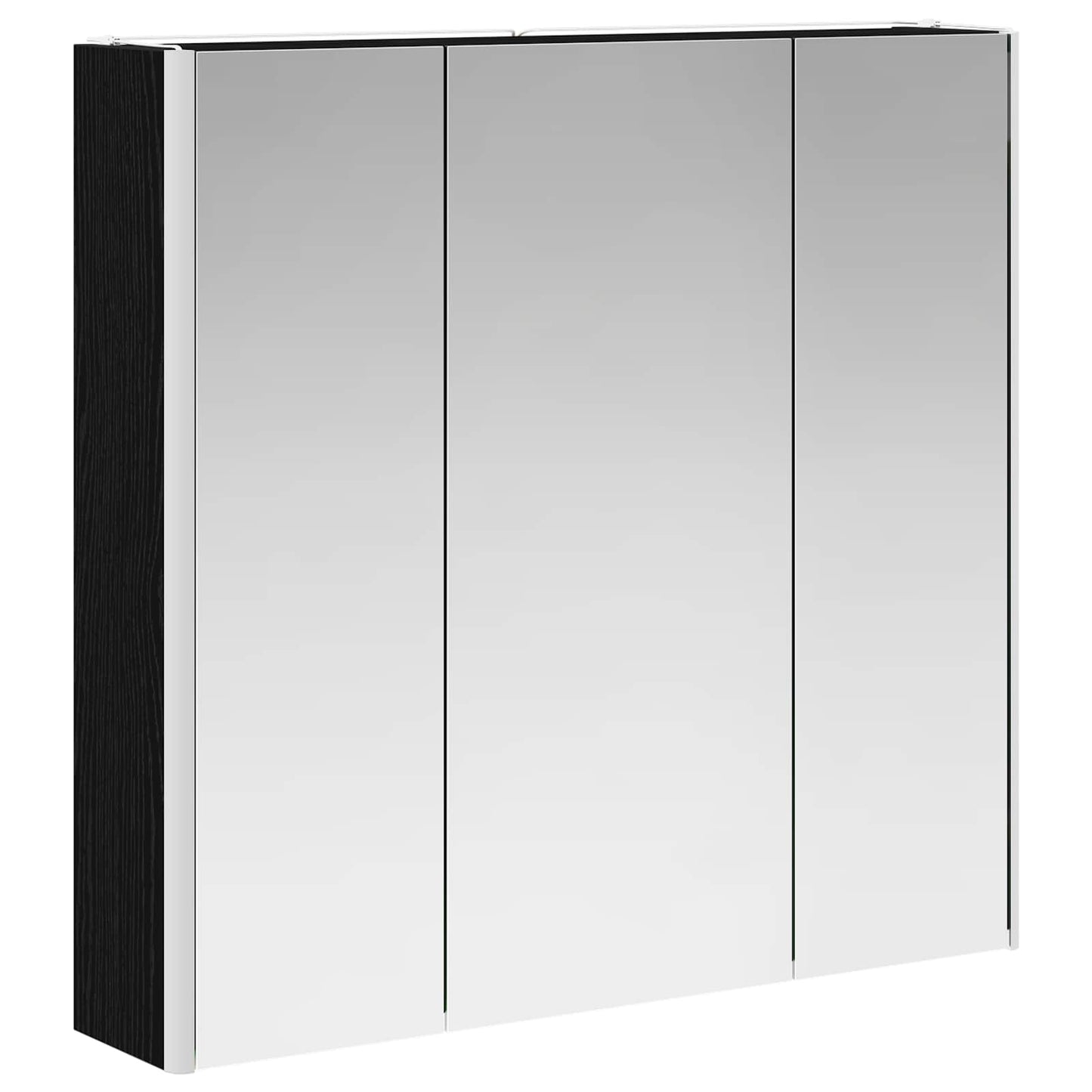 vidaXL Bathroom Mirror Cabinet with Door Black Oak 73.5 x 15.5 x 70 cm