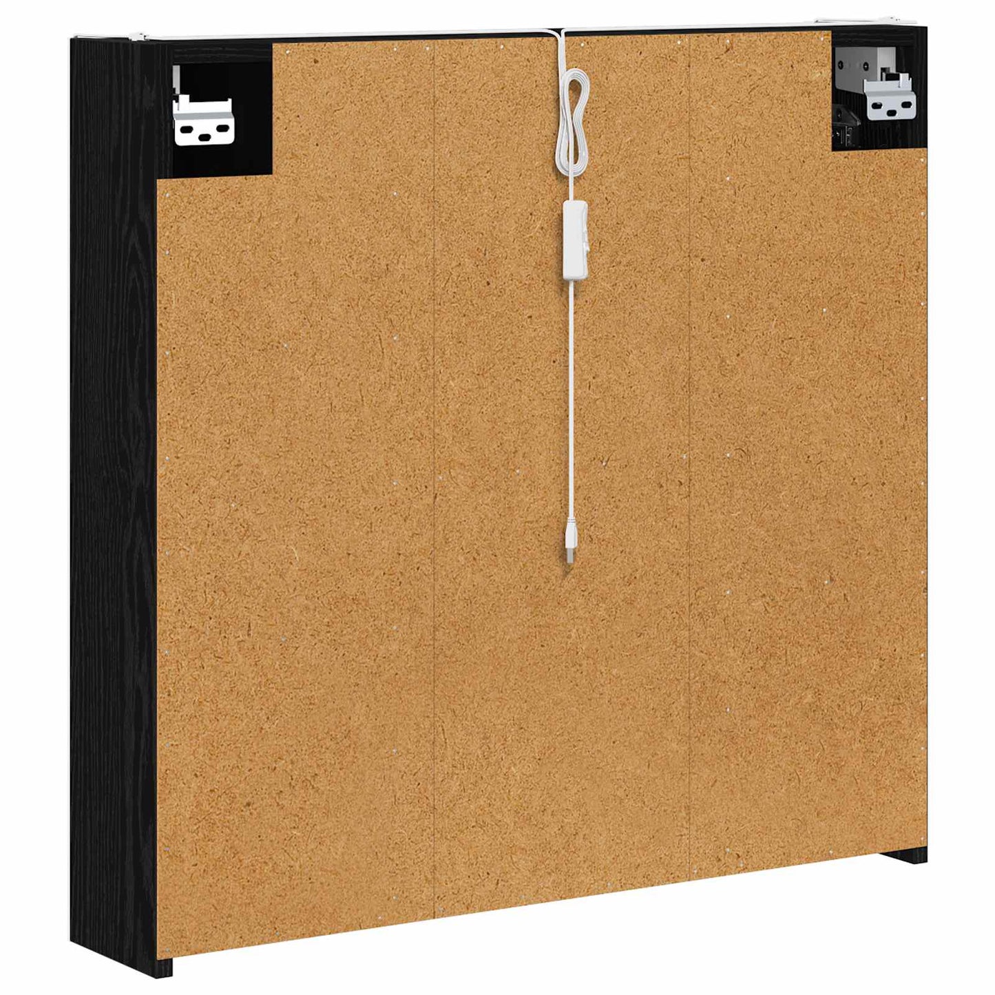 vidaXL Bathroom Mirror Cabinet with Door Black Oak 73.5 x 15.5 x 70 cm