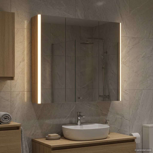 vidaXL Bathroom Mirror Cabinet Sonoma Oak 73.5 x 15.5 x 70 cm