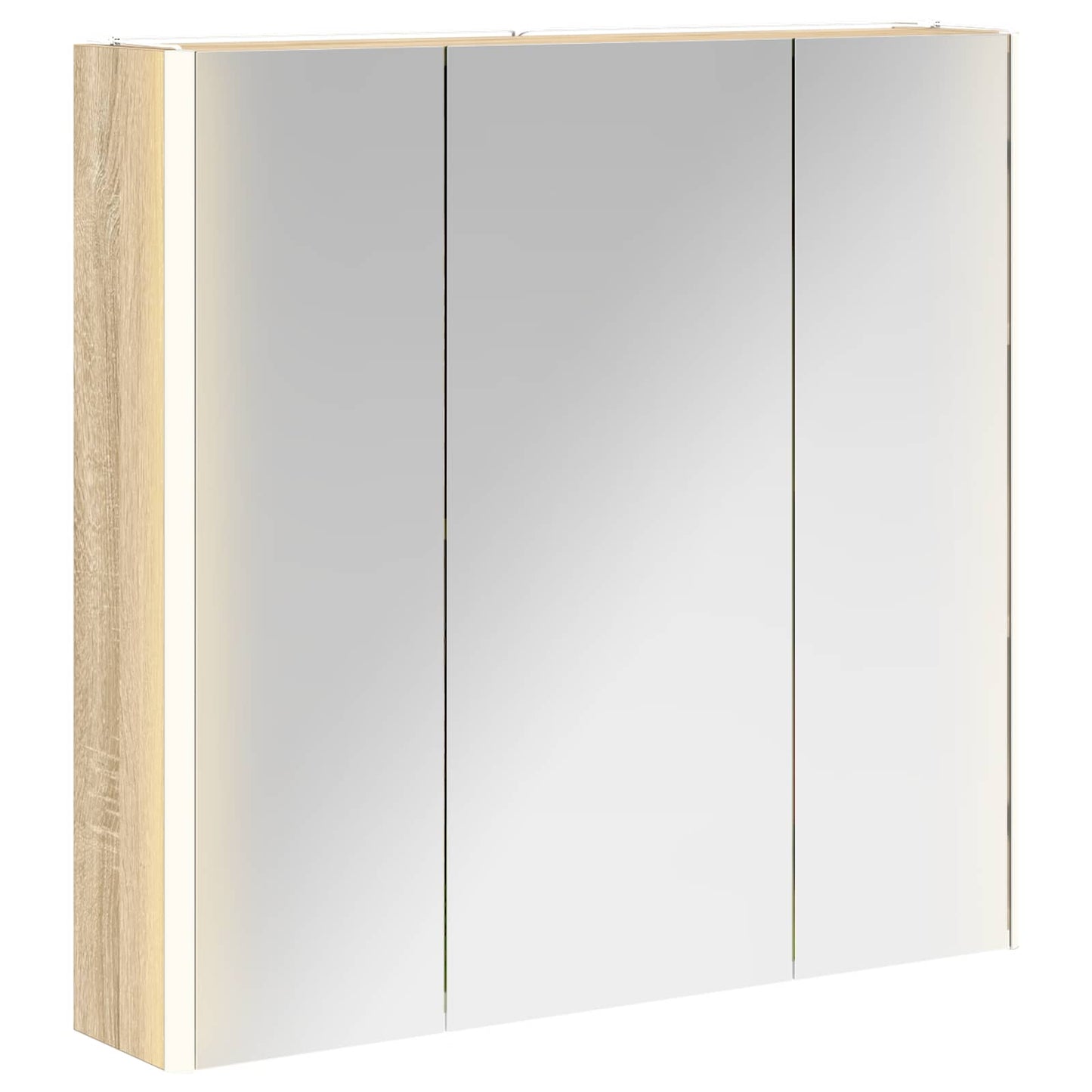 vidaXL Bathroom Mirror Cabinet Sonoma Oak 73.5 x 15.5 x 70 cm