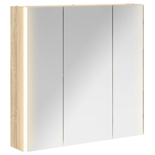 vidaXL Bathroom Mirror Cabinet Sonoma Oak 73.5 x 15.5 x 70 cm