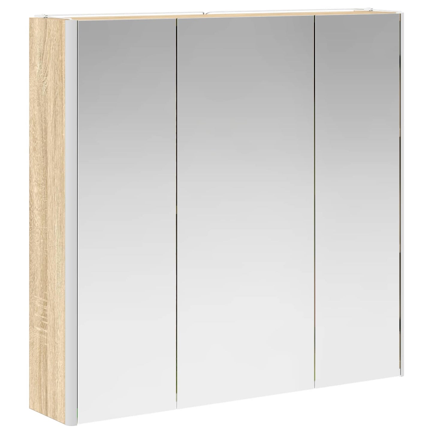 vidaXL Bathroom Mirror Cabinet Sonoma Oak 73.5 x 15.5 x 70 cm