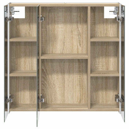 vidaXL Bathroom Mirror Cabinet Sonoma Oak 73.5 x 15.5 x 70 cm