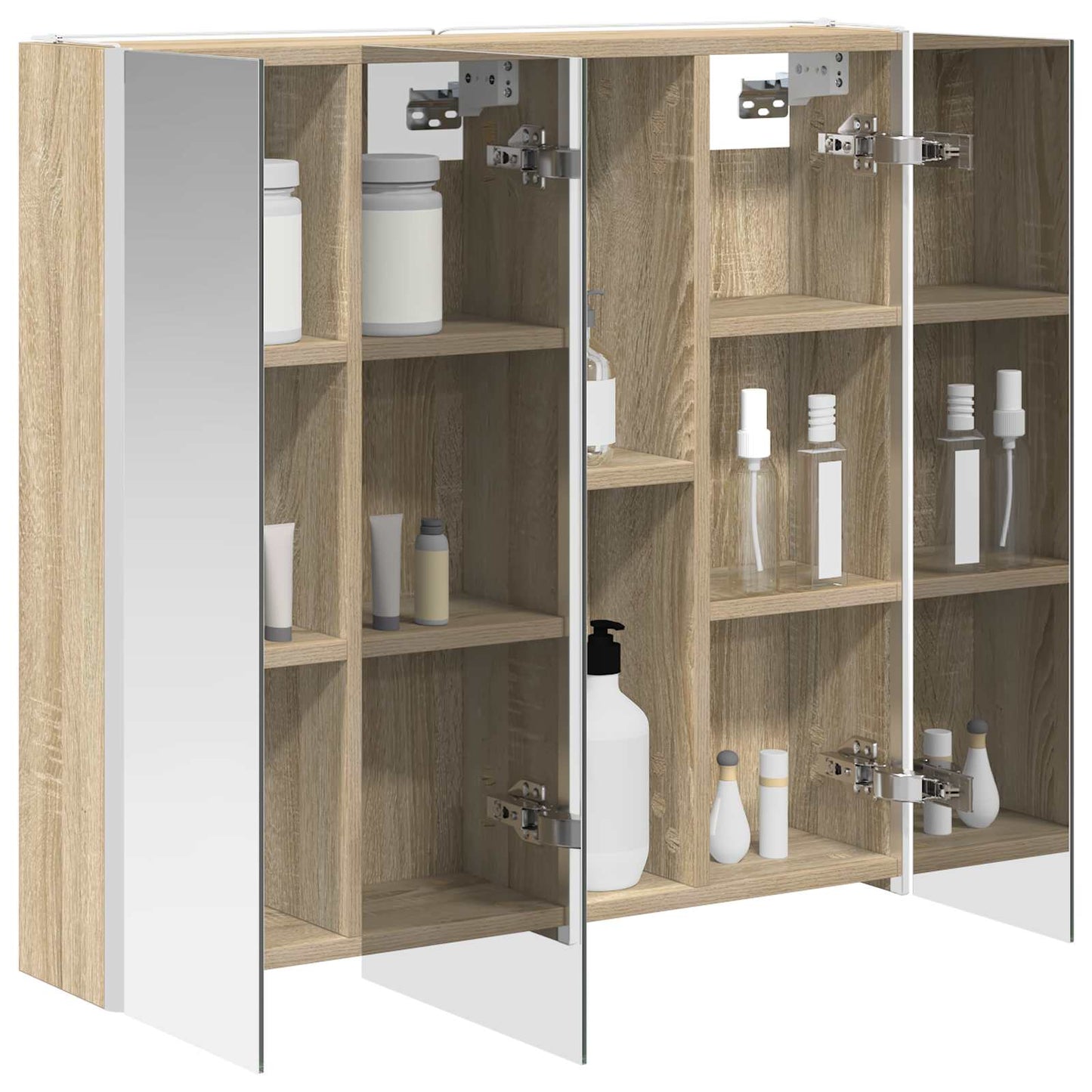 vidaXL Bathroom Mirror Cabinet Sonoma Oak 73.5 x 15.5 x 70 cm