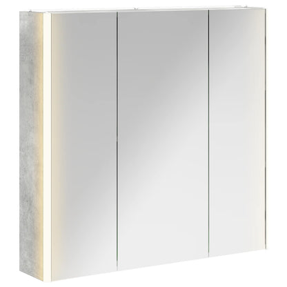 vidaXL Bathroom Mirror Cabinet Concrete Grey 73.5 x 15.5 x 70 cm