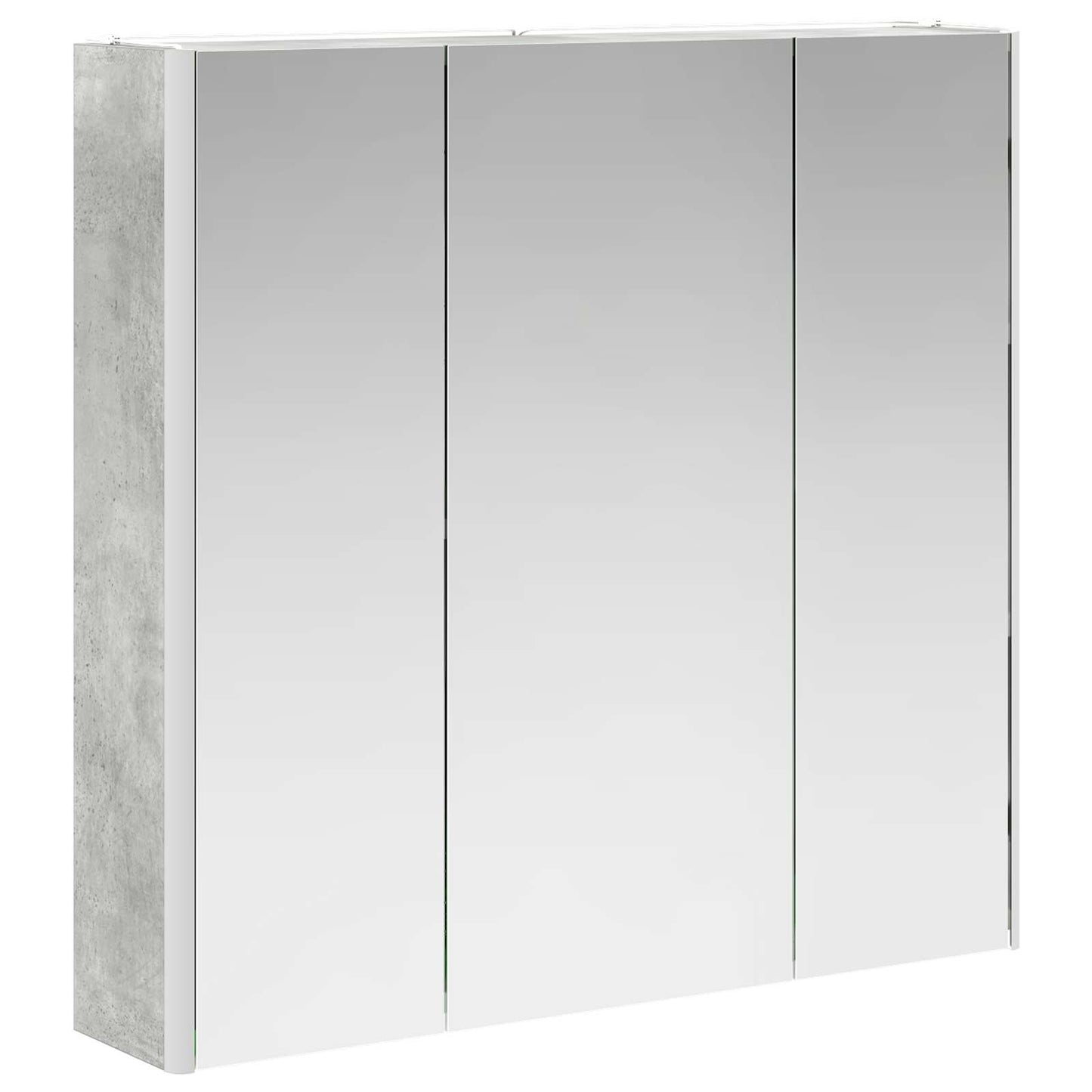 vidaXL Bathroom Mirror Cabinet Concrete Grey 73.5 x 15.5 x 70 cm
