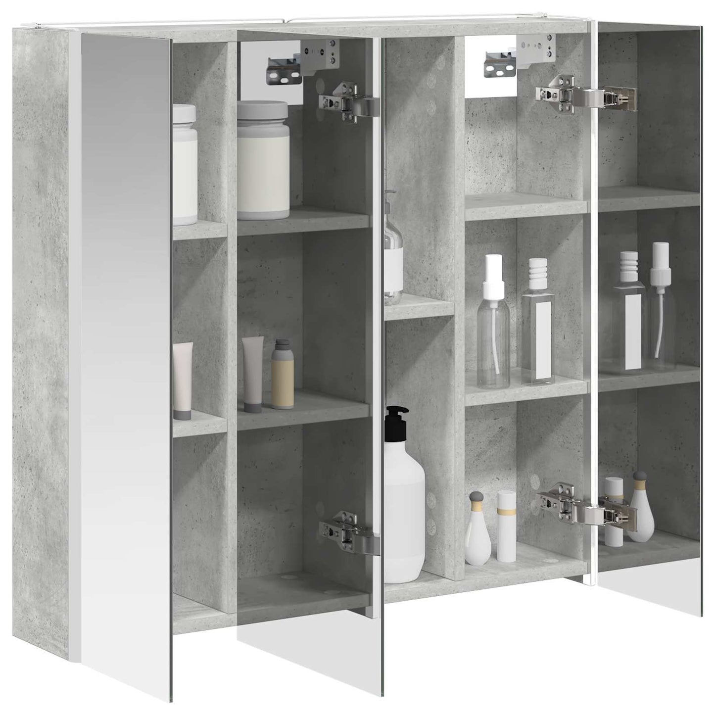vidaXL Bathroom Mirror Cabinet Concrete Grey 73.5 x 15.5 x 70 cm