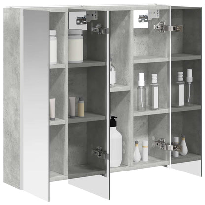 vidaXL Bathroom Mirror Cabinet Concrete Grey 73.5 x 15.5 x 70 cm