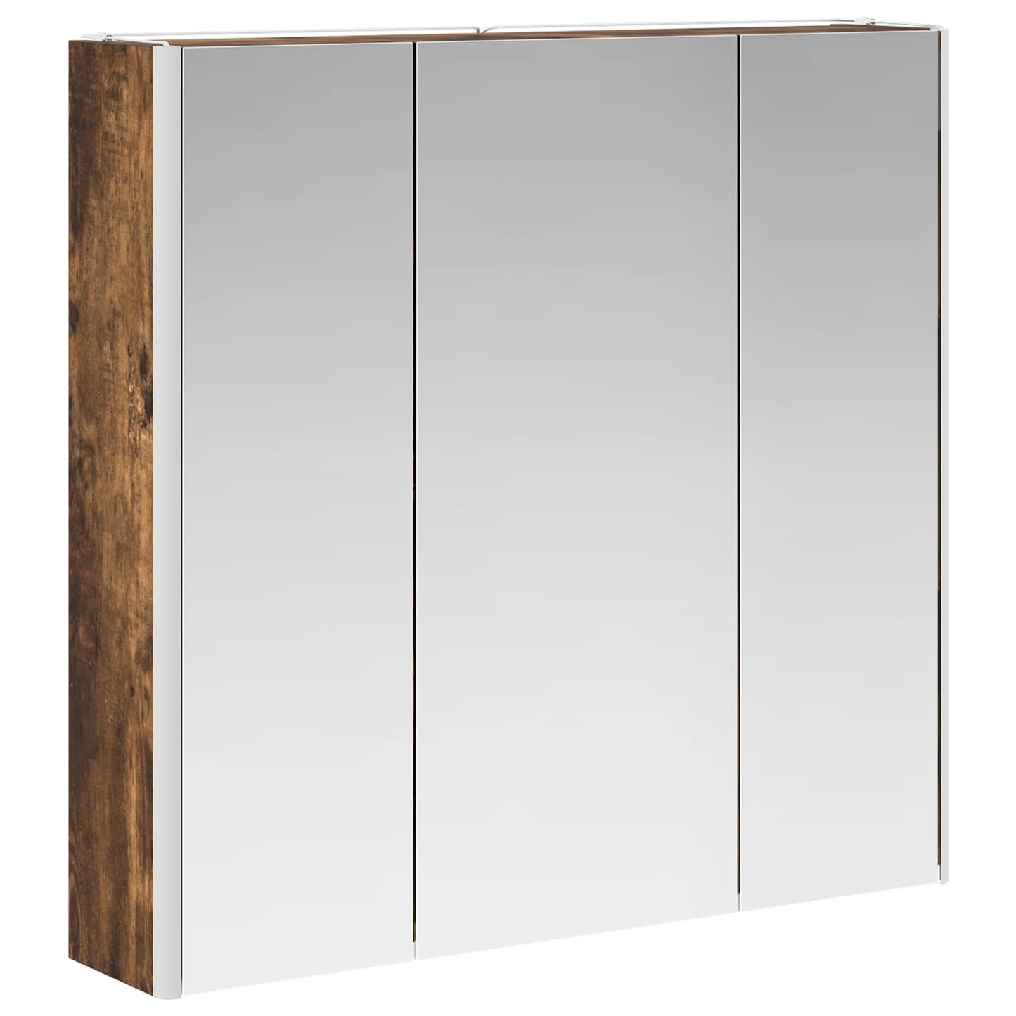 vidaXL Bathroom Mirror Cabinet Smoked Oak 73.5 x 15.5 x 70 cm