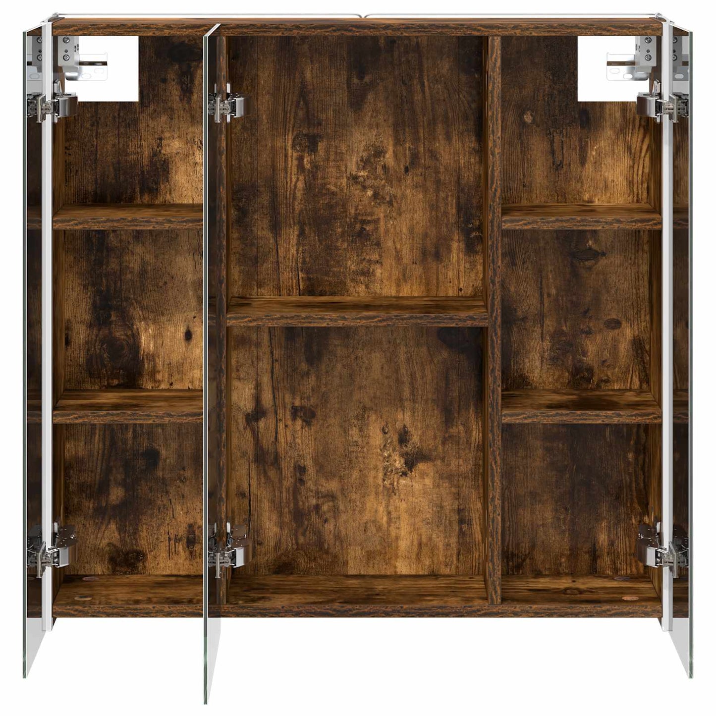 vidaXL Bathroom Mirror Cabinet Smoked Oak 73.5 x 15.5 x 70 cm