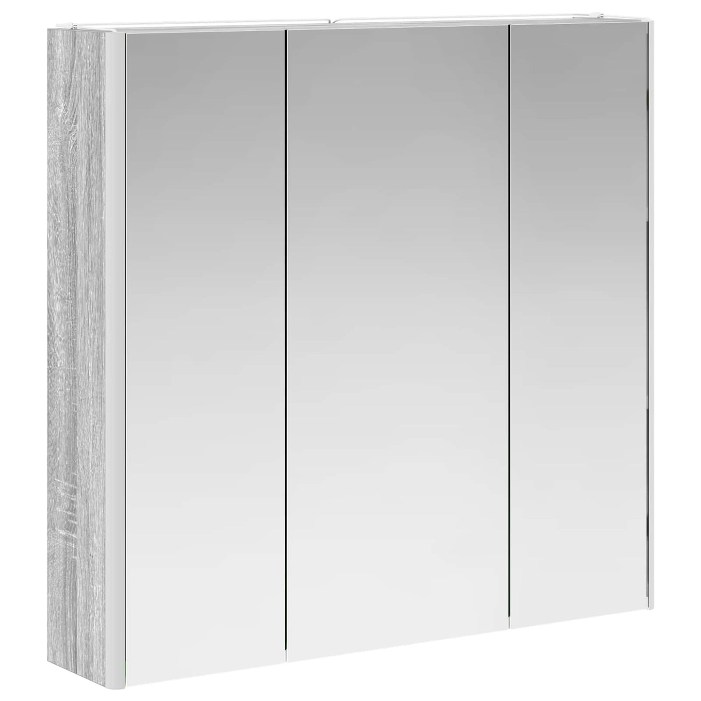 vidaXL Bathroom Mirror Cabinet Grey Sonoma 73.5 x 15.5 x 70 cm