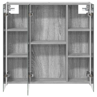 vidaXL Bathroom Mirror Cabinet Grey Sonoma 73.5 x 15.5 x 70 cm