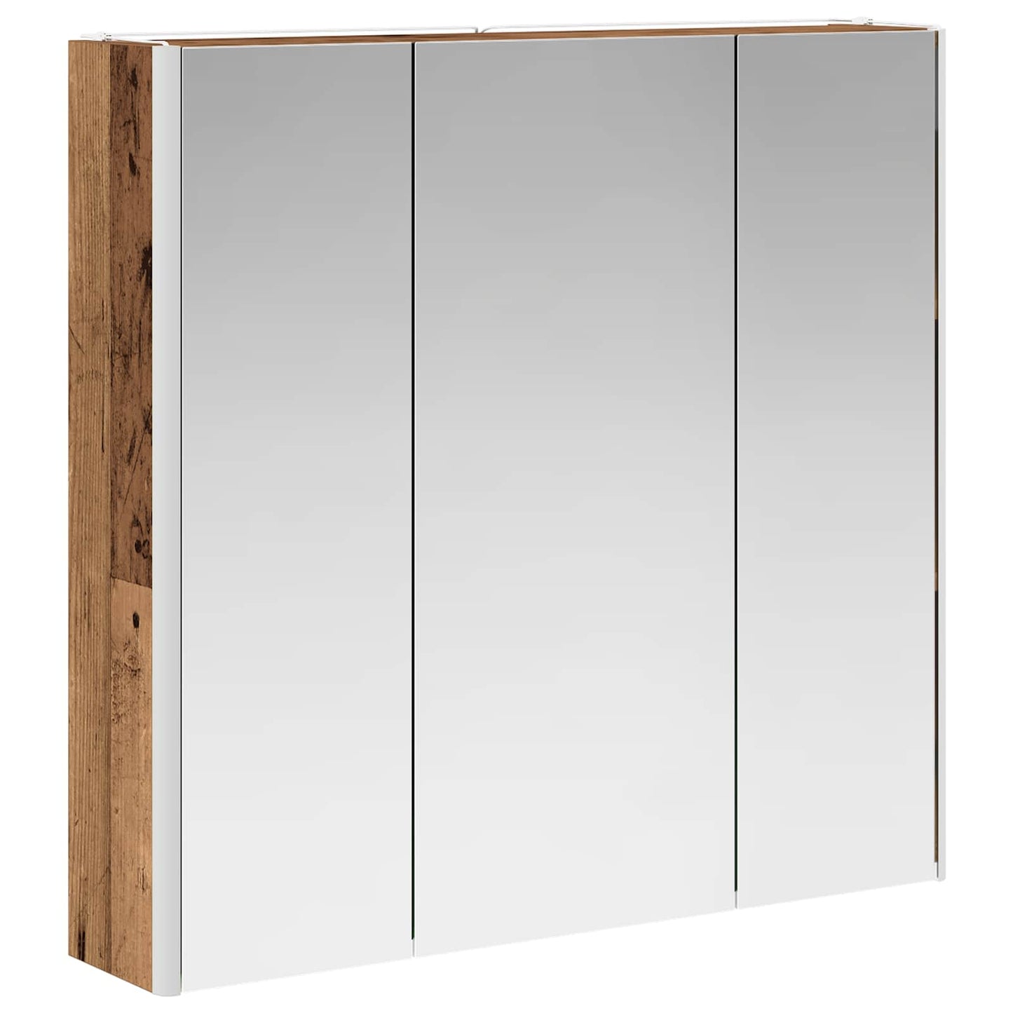 vidaXL Bathroom Mirror Cabinet with Shelf Old Wood 73.5 x 15.5 x 70 cm