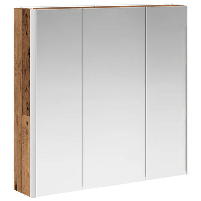 vidaXL Bathroom Mirror Cabinet with Shelf Old Wood 73.5 x 15.5 x 70 cm