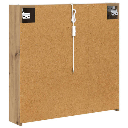 vidaXL Bathroom Mirror Cabinet Artisian Oak 73.5 x 15.5 x 70 cm