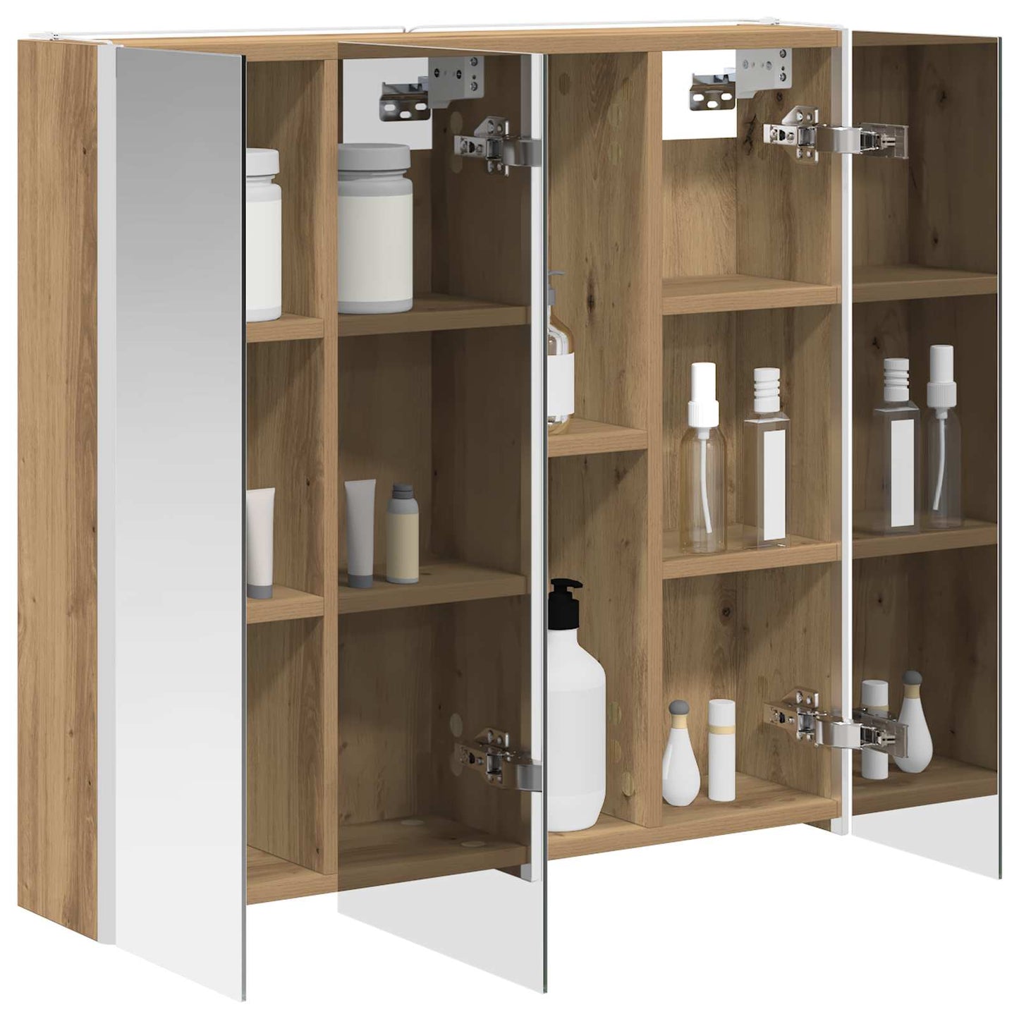 vidaXL Bathroom Mirror Cabinet Artisian Oak 73.5 x 15.5 x 70 cm