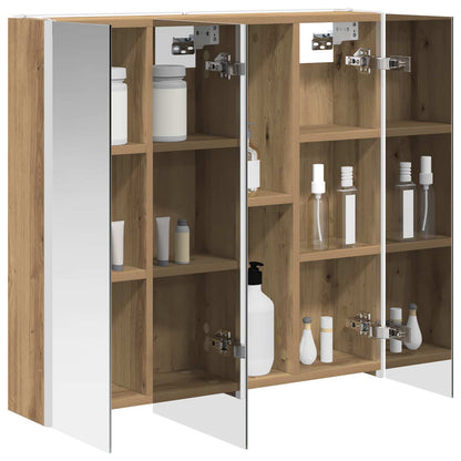 vidaXL Bathroom Mirror Cabinet Artisian Oak 73.5 x 15.5 x 70 cm