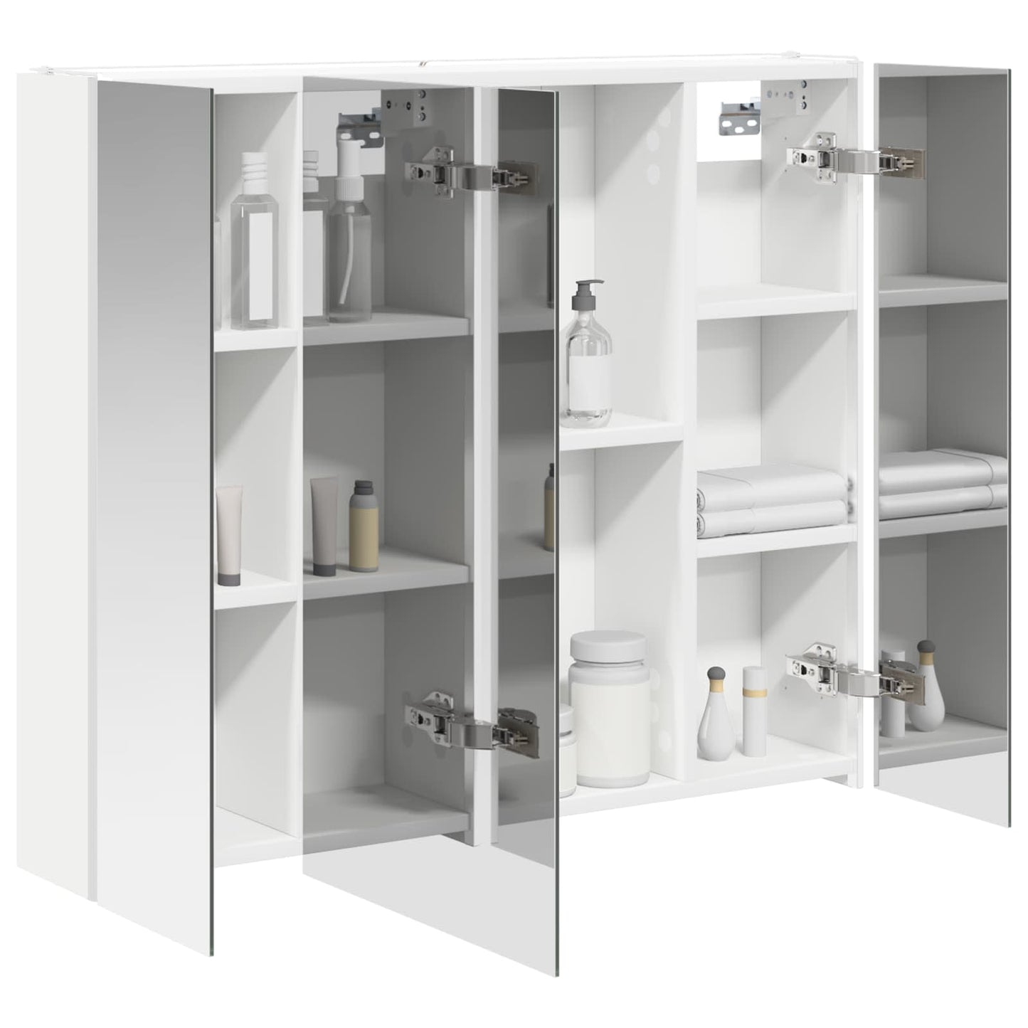 vidaXL Bathroom Mirror Cabinet White 83.5 x 15.5 x 70 cm