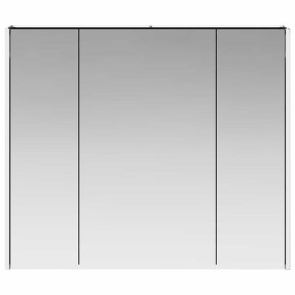 vidaXL Bathroom Mirror Cabinet Black Oak 83.5 x 15.5 x 70 cm