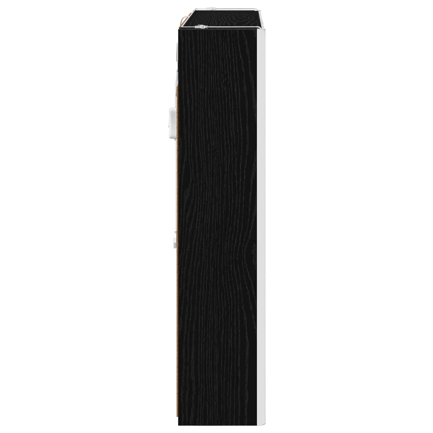 vidaXL Bathroom Mirror Cabinet Black Oak 83.5 x 15.5 x 70 cm
