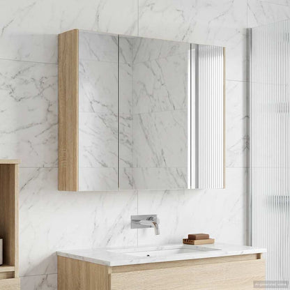 vidaXL Bathroom Mirror Cabinet Sonoma Oak 83.5 x 15.5 x 70 cm