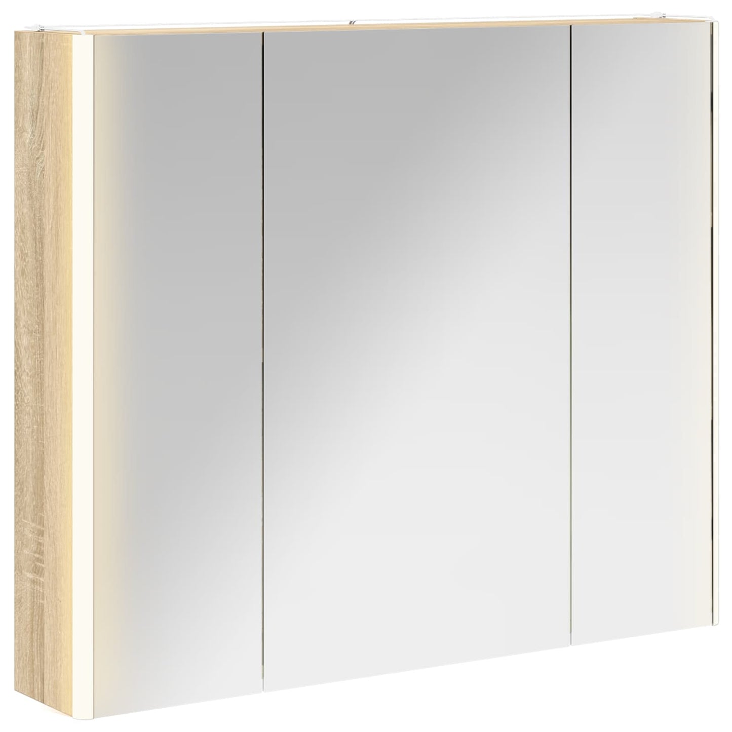 vidaXL Bathroom Mirror Cabinet Sonoma Oak 83.5 x 15.5 x 70 cm