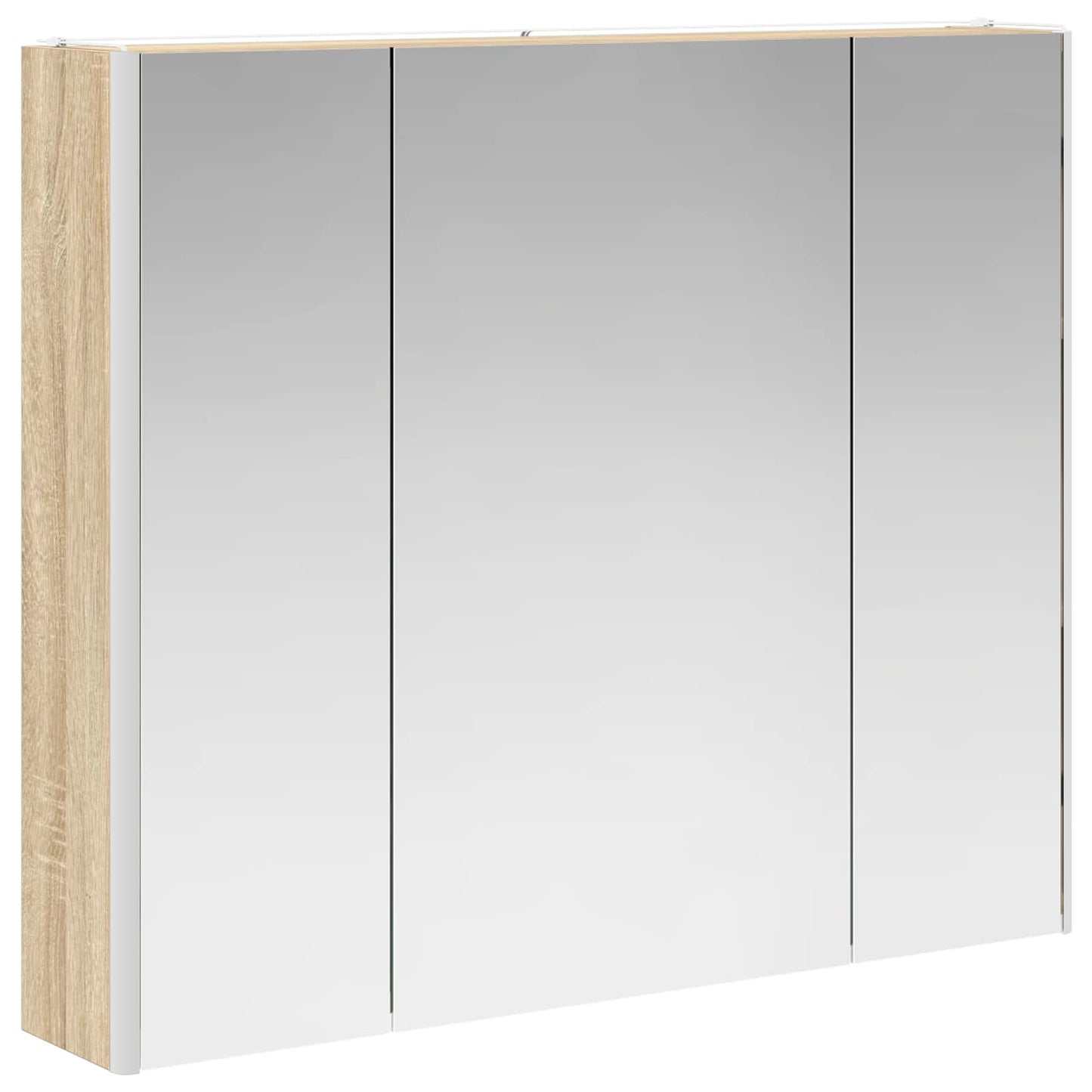 vidaXL Bathroom Mirror Cabinet Sonoma Oak 83.5 x 15.5 x 70 cm