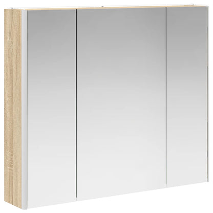 vidaXL Bathroom Mirror Cabinet Sonoma Oak 83.5 x 15.5 x 70 cm