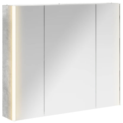 vidaXL Bathroom Mirror Cabinet Concrete Grey 83.5 x 15.5 x 70 cm