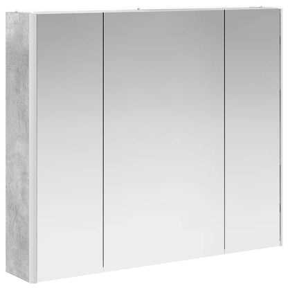 vidaXL Bathroom Mirror Cabinet Concrete Grey 83.5 x 15.5 x 70 cm